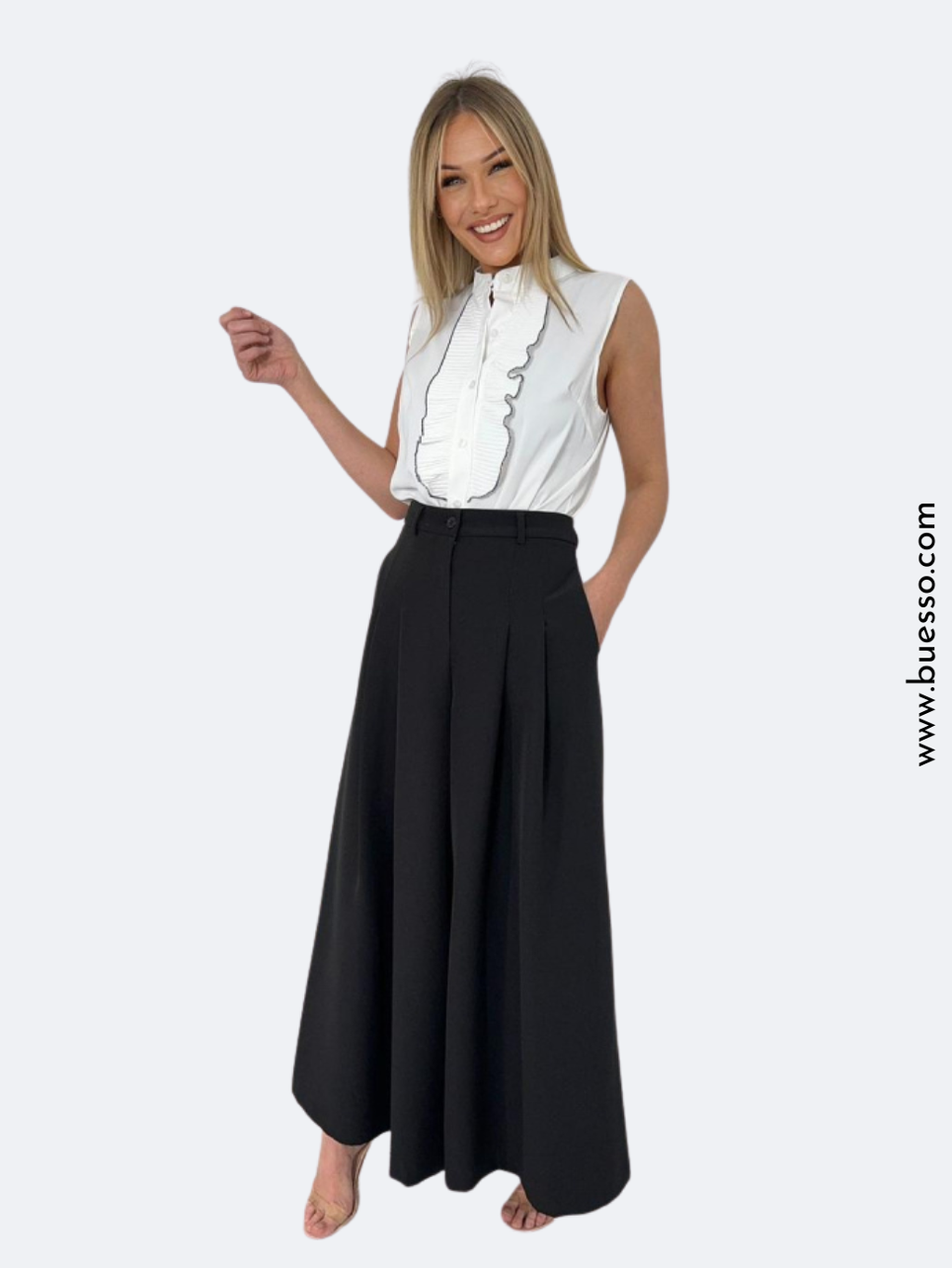 Chemisier femme BLANC CASSÉ à volants