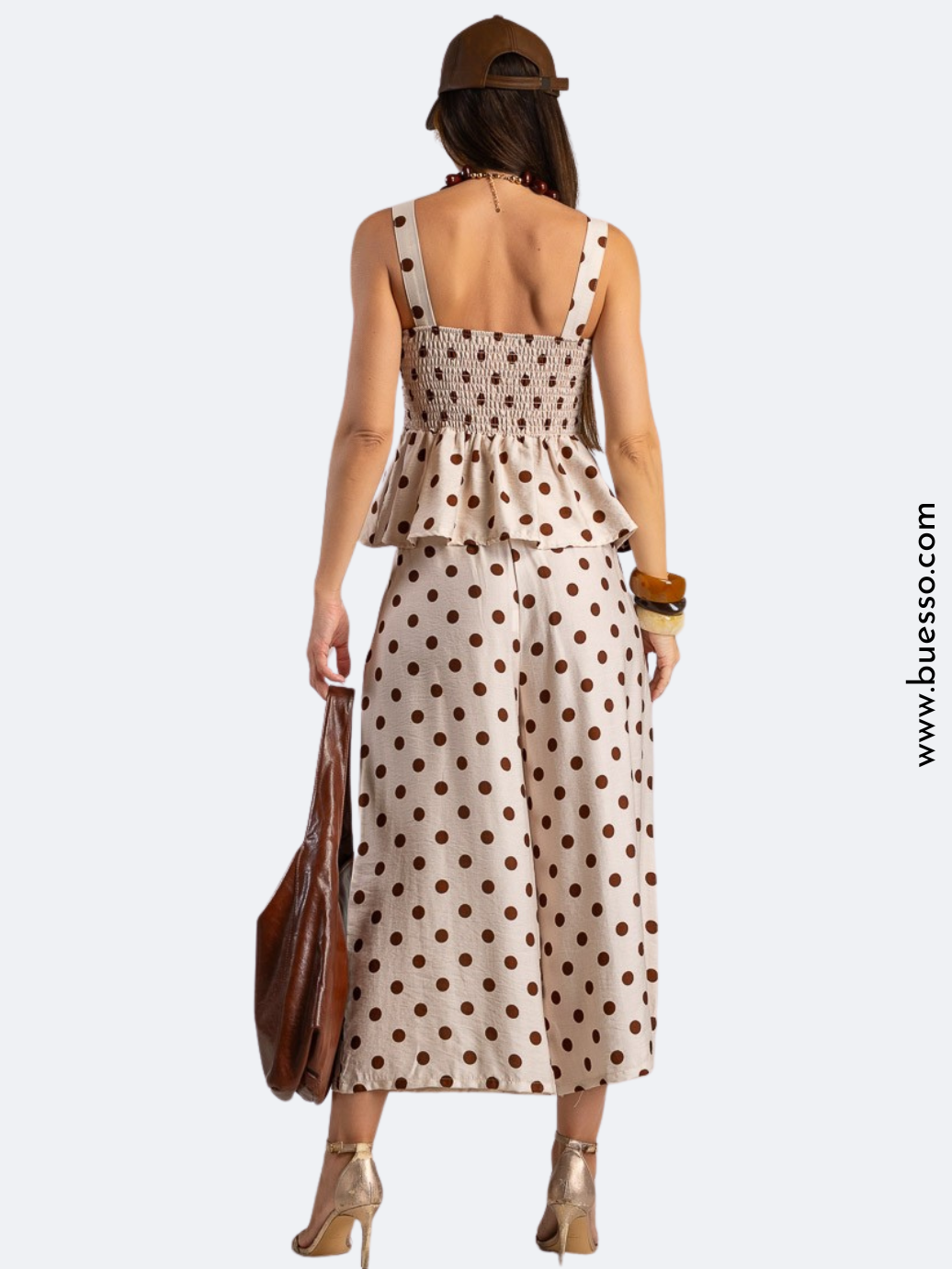 Ensemble 2 pièces à pois BLANC BRUT femme