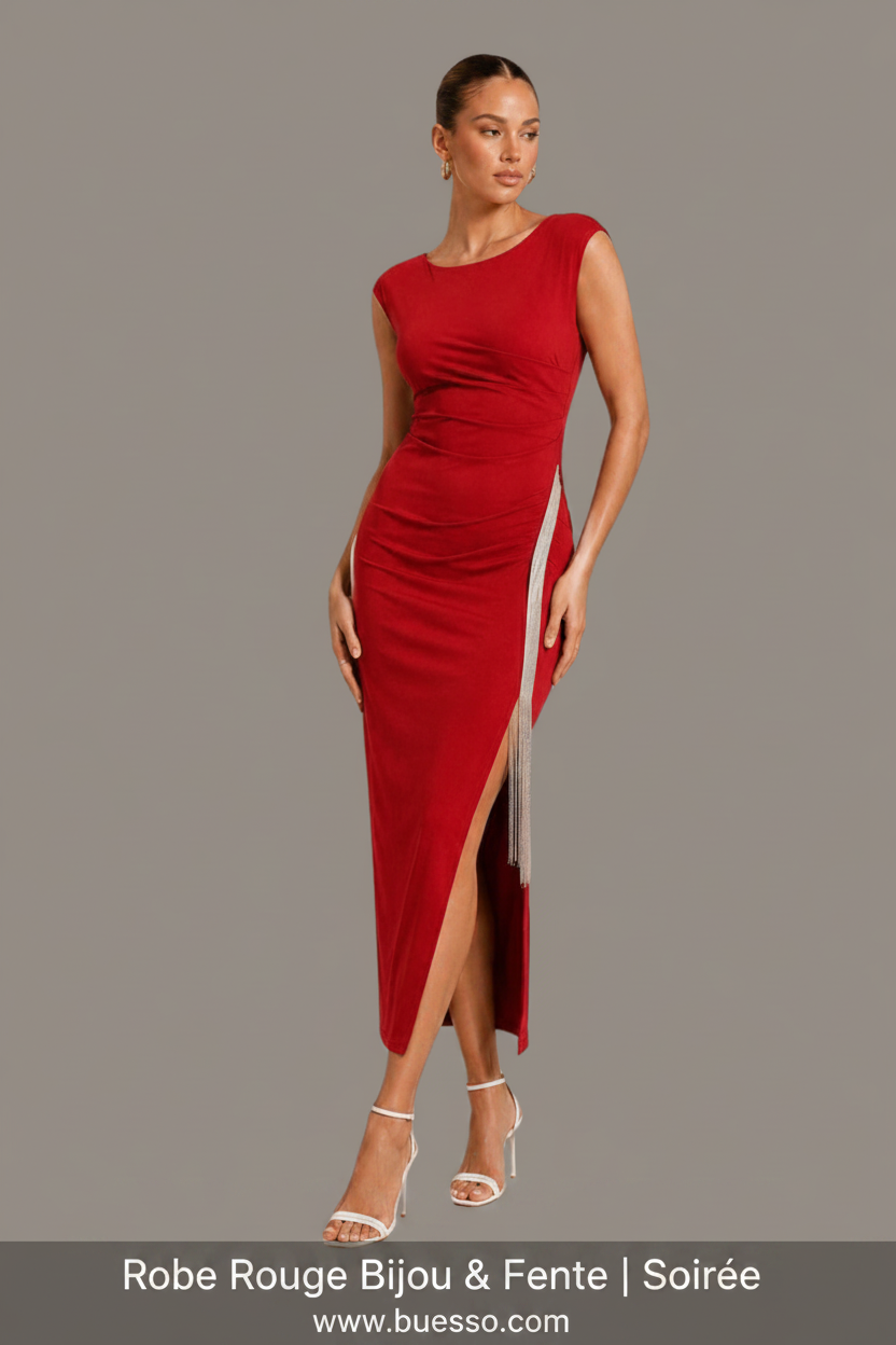 Épingle Pinterest Robe Rouge BUESSO