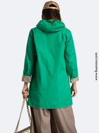 Imperméable réversible femme vert/doré