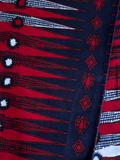 Pagne Wax Atchué bleu & rouge bordeaux