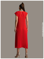 robe d'été rouge fluide pour femme