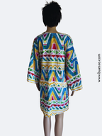 Robe de plage mi-longue multicolore au confort absolu pour vos journées ensoleillées