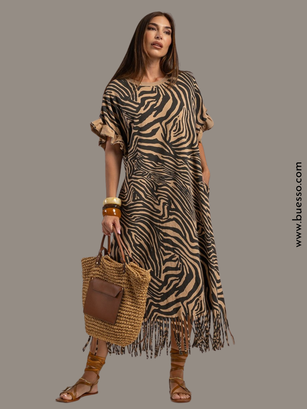 Robe zebra oversize chic femme