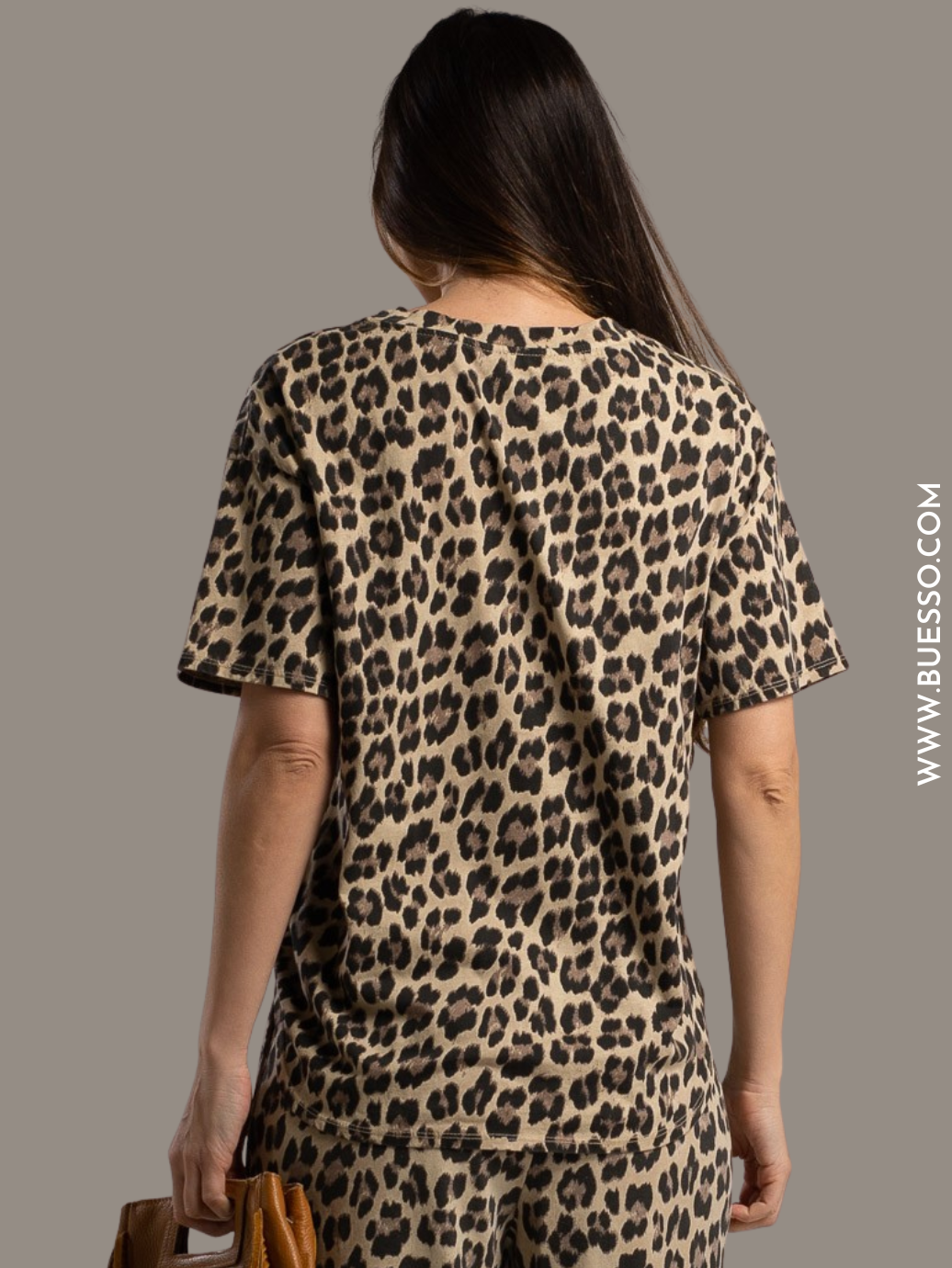 Ensemble femme léopard Beige en coton