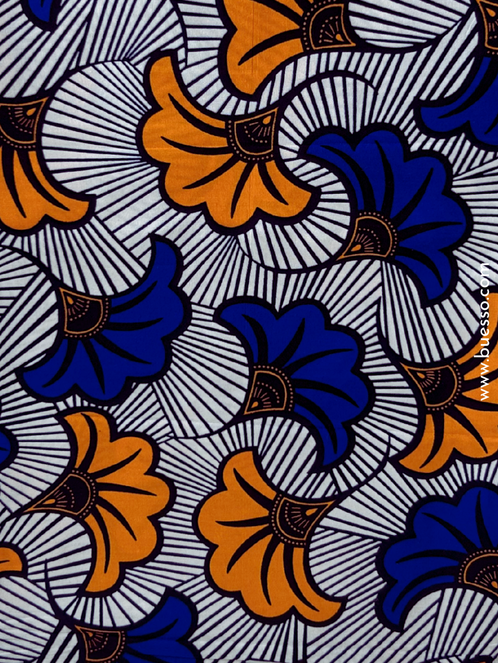Pagne Wax Fleur de mariage Bleu & Jaune | L'éclat des couleurs vives