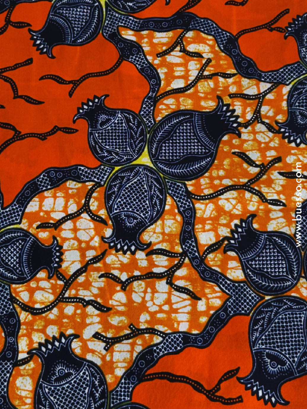 Pagne Wax Matungulu (oignons) orange