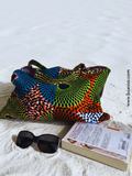 Tote bag en Wax multicolore motif disque