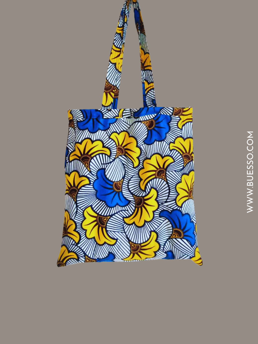 Tote bag en Wax FLEUR DE MARIAGE - fait main en France