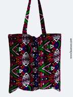 Tote bag en WAX Collier africain multicolore fait main