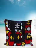 Tote bag en WAX Samakaka rouge et noir fait main