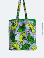 Tote bag en Wax FLEUR DE MARIAGE - fait main en France