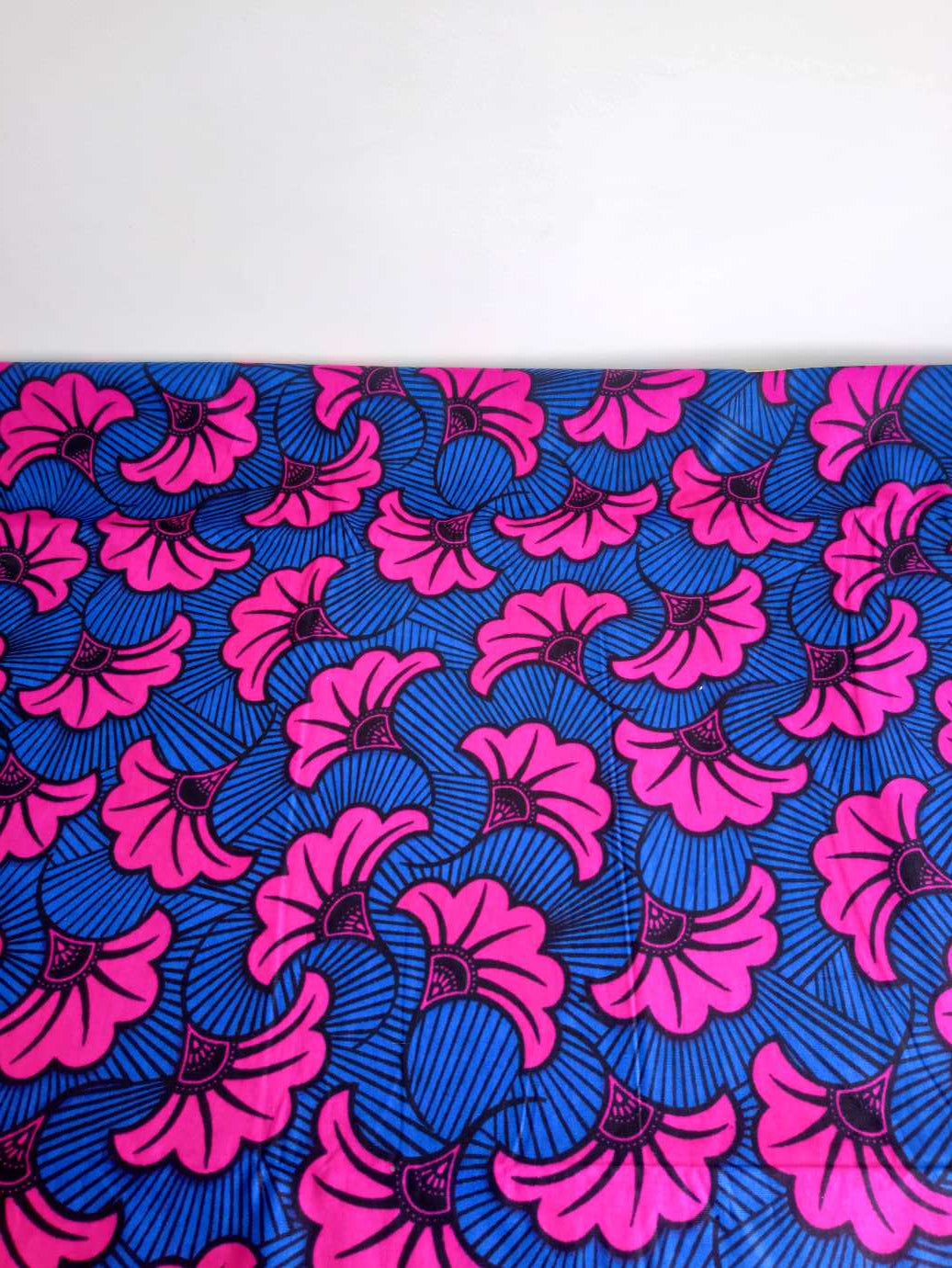 Pagne TOP WAX, motifs fleurs roses