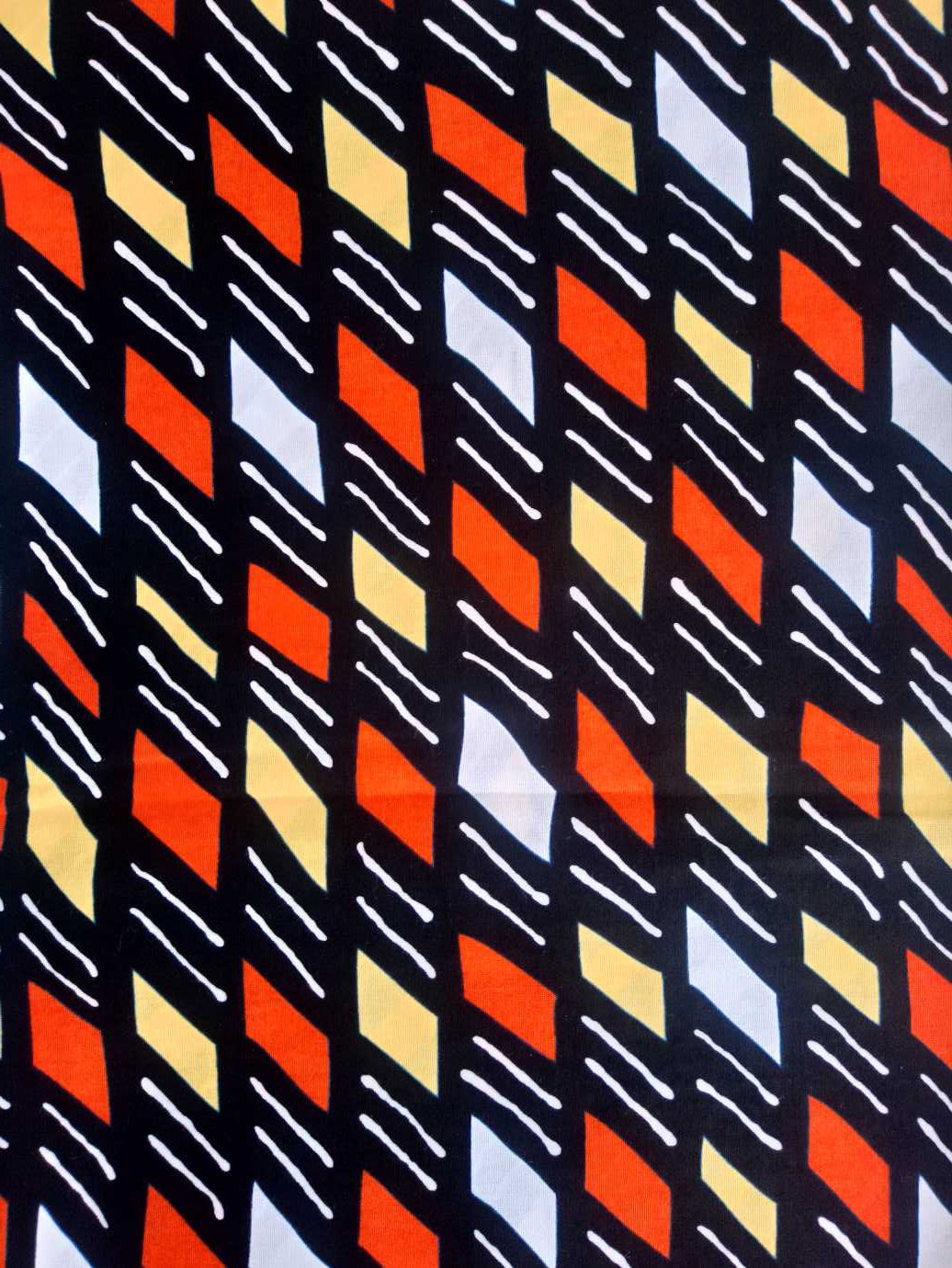 Buesso - Pagne WAX GRAPHIQUE ORANGE