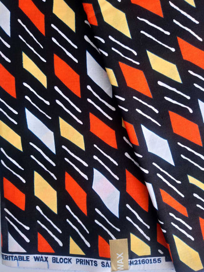  Pagne WAX GRAPHIQUE ORANGE