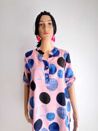 Chemisier femme ROSE POUDRÉE à pois