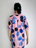 Chemisier femme ROSE POUDRÉE à pois